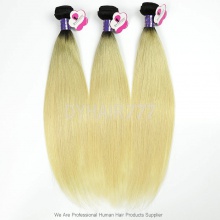 14A Royal Grade Cambodian Straight Virgin Hair 3 or 4 Bundles 1B/613 Ombre Hair Extension