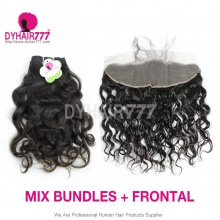13x4/13x6 Lace Frontal With 3 or 4 Bundles Standard Virgin Malaysian Natural Wave Human Hair Extensions