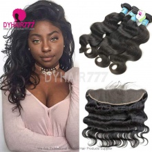 13x4 Lace Frontal With 3 or 4 Bundles Peruvian Body Wave Standard Virgin Hair Human Hair Extenions