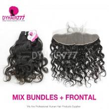 13x4/13x6 Lace Frontal With 3 or 4 Bundle 14A Royal Grade Virgin European Natural Wave Human Hair Extensions