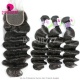 Best Match 4x4/5x5 Top Lace Closure With 3 or 4 Bundle Cambodian Loose Wave 13A Standard Grade Virgin Human Hair Extensions