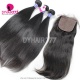 Best Match Royal 3 or 4 Bundles Cambodian Virgin Hair With 4*4 Silk Base Closure Straight Hair Weave