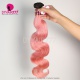 Ombre Color 1B/Pink 14A Royal Grade Body Wave Straight Virgin Human hair Extension 1 Bundle