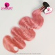 Ombre Color 1B/Pink 14A Royal Grade Body Wave Straight Virgin Human hair Extension 1 Bundle