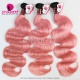 3 or 4pcs/lot Royal Grade Brazilian Body Wave 1B/Pink Ombre Human Hair Extension