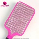 Rhinestones Diamond brush Detangling Hair Comb Styling Tool color by random）