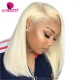 Color 613 Glueless Short Bob Wig Lace Front Wigs 150% Density Blunt Wig Straight Hair 100% Human Hair
