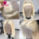 Color 613 Glueless Short Bob Wig Lace Front Wigs 150% Density Blunt Wig Straight Hair 100% Human Hair