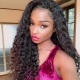 180% density Top Quality Virgin Human Hair Deep Wave Lace Front Wigs