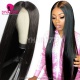 2x6 HD Lace & Transparent Lace Closure Wigs 200% Density Pre Plucked Lace Wig 100% Virgin Human Hair Unprocessed Hair