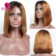 150% Density Bob Lace Front Wig Ombre Color 1B/30 Straight Virgin Human Lace Wig