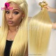 3 or 4 Bundles Deals Color 613 Bleach Blonde European Human Hair Straight Extensions