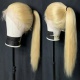 Blonde Color 613# Wig 130% density Virgin Human Hair Straight Blonde Full Lace Wigs With Nautal Hairline