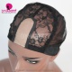 U Part Wig Cap With Straps Black Color 1PC