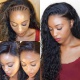 Color 1B# 13*4 Lace Frontal Wigs Natural Wave 180% Density Top Quality Virgin Human Hair 