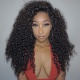 Color 1B# 13*4 Lace Frontal Wigs Jerry Curly 180% Density Top Quality Virgin Human Hair 