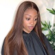 Brown Color 4# Full Lace Wigs Straight Hair Top Quality Virgin Human Hair