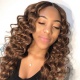 Color 4# 13*4 Lace Frontal Wigs Loose Wave 130% Density Top Quality Virgin Human Hair With Elastic Band 
