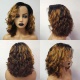 Stylist Wig As Picture 100% Virgin Human Hair Wavy Bob Wig Ombre Color 1B/14 130% Density