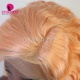 Stylist Wig As Picture 100% Virgin Human Hair Wavy Paster Orange 130% Density