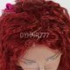 Stylist Wig As Picture 100% Virgin Human Hair Deep Wave Ruby Red 130% Density