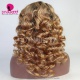 Stylist Wig As Picture 100% Virgin Human Hair Big Loose Wave Ombre Beige Color 130% Density