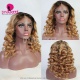 Stylist Wig As Picture 100% Virgin Human Hair Big Loose Wave Ombre Beige Color 130% Density