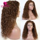 Stylist Wig As Picture 100% Virgin Human Hair Deep Curls Clay Brown 130% Density