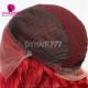 Stylist Wig As Picture 100% Virgin Human Hair Wavy Dark Red 130% Density