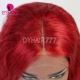 Stylist Wig As Picture 100% Virgin Human Hair Wavy Dark Red 130% Density