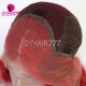 Stylist Wig As Picture 100% Virgin Human Hair Wavy Dark Red 130% Density