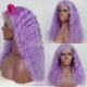 Stylist Wig As Picture 100% Virgin Human Hair Deep Wavy Lilac 130% Density