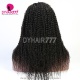130% Density #1B Virgin Human Hair U Part Wigs Kinky Curly Hair Lace Front Wig 