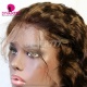 Color 4# 13*4 Lace Frontal Wigs Loose Wave 130% Density Top Quality Virgin Human Hair With Elastic Band 