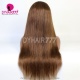 Brown Color 4# Full Lace Wigs Straight Hair Top Quality Virgin Human Hair