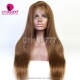 Brown Color 4# Full Lace Wigs Straight Hair Top Quality Virgin Human Hair
