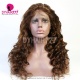 Brown Color 4# Full Lace Wigs Loose Wave Top Quality Virgin Human Hair