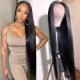 2x6 HD /Transparent Lace Closure Wigs 200% Density Pre Plucked Lace Wig 100% Virgin Human Hair Unprocessed Hair