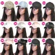 (Upgrade)Cap Hair Extension Hat Wig 100% Virgin Human Hair Top Quality Natural Color