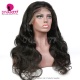 130% Density 1B# Top Quality Virgin Human Hair Body Wave Full Lace Wigs Natural Color