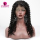 Royal 360 Lace Band Frontal Bleached Knots Virgin Human Hair Italian Curly With Baby Hair