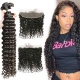 13x4/13x6 Lace Frontal With 3 or 4 Bundles 13A Standard Grade Virgin Brazilian Deep Wave Human Hair Extensions