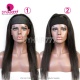 (Upgrade) 150% Density Headband Wigs 3/4 Half Wig Human Hair Wigs 100% Human Hair Natural Color