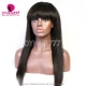Full Machine Weft Made Wigs With Bangs 300% Density Human Hair Wigs 100% Human Hair (Not Have Lace)
