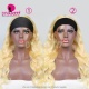 Headband Wigs 613 Blonde Color 3/4 Half Wig 200% Density Human Hair Wigs 100% Human Hair 