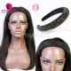 Headband Scarf Wigs 3/4 Half Wig 130% Density Human Hair Wigs 100% Human Hair (Not Have Lace)