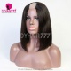 U Part Wigs BluntCut Bob Wig 130% Density Straight Hair 100% Human Hair Natural Color 613# Blonde Color
