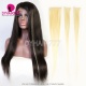 Color 1B# 13*4 Lace Frontal Wigs Straight Hair 130% Density Top Quality Virgin Human Hair With Elastic Band 