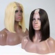 U Part Wigs BluntCut Bob Wig 130% Density Straight Hair 100% Human Hair Natural Color 613# Blonde Color