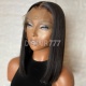 (Upgrade)300% density Lace Front Wig Bob Style Straight 100% Human Hair Natural Color (All texture available)